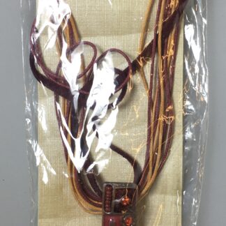 Lederhalsband Fantasie mit emailiertem Anhänger