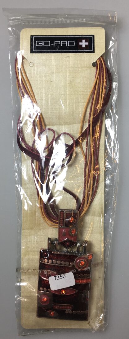 Lederhalsband Fantasie mit emailiertem Anhänger